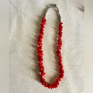 VINTAGE NATIVE CORAL NECKLACE